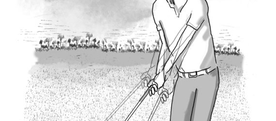 Hamilton Chip Lagwell is introduced in this original golf cartoon by Marty Glass of GolfToons