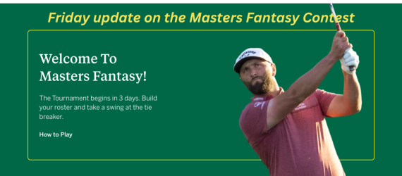 UPDATE - 2024 Masters Fantasy Golf Contest